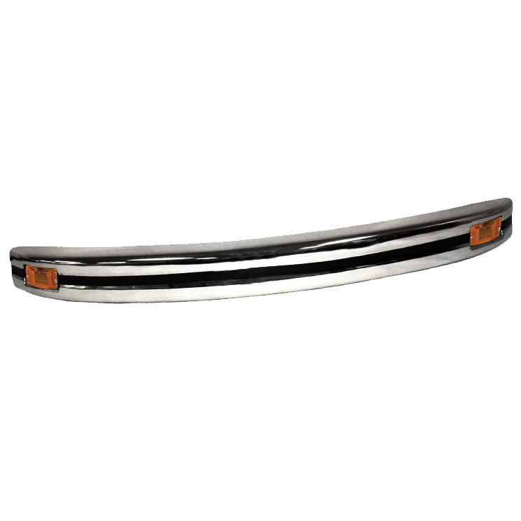 Vw Bug Chrome Stock Front Bumper Kit W/Amber Turn Signals, Brackets 1968-73