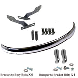 Vw Bug 1968-73 Rear Early Blade Bumper Kit W/Conversion Brackets, Euro