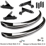 Vw Bug 1968-73 Front And Rear Bumper Kit With All Brackets, Hardware, Seals