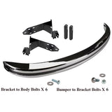 Vw Bug 1968-73 Front Bumper Kit With All Brackets, Hardware, Seals