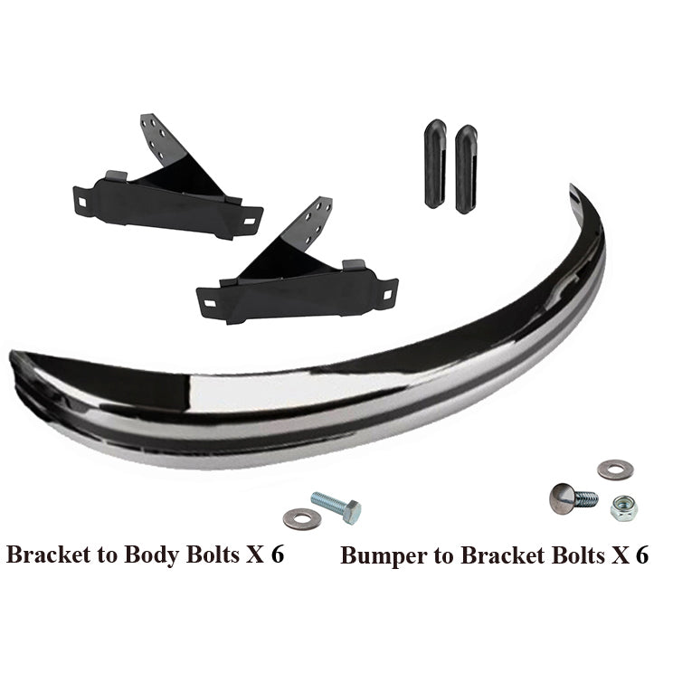 Vw Super Beetle 1971-73 Rear Bumper Kit With Brackets, Hardware, Seals