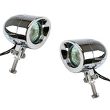 Bullet Chrome Light With Visor, Clear Lens With 50W Bulb. Pair