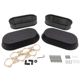 PMO Induction Short Water Shield Air Cleaner Kit, Dual PMO Carburetors. Pair