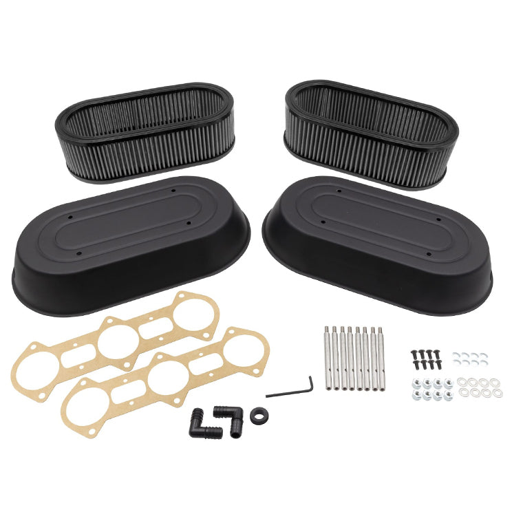 PMO Induction Standard Water Shield Air Cleaner Kit, Dual Weber Carburetors. Pair