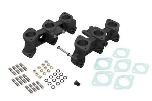 PMO Intake Manifolds 82mm Tall, Carbureted or MFI 40x36mm Rennsport "R" Finish