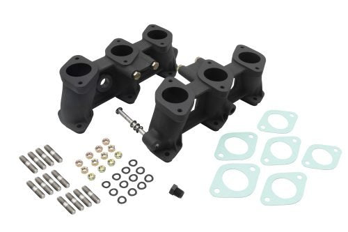 PMO Intake Manifolds 100mm Tall, Carbureted or MFI 40x37mm Rennsport "R" Finish