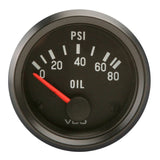 VDO 350040 Cockpit Series 2-1/16" 80 PSI Oil Pressure Gauge