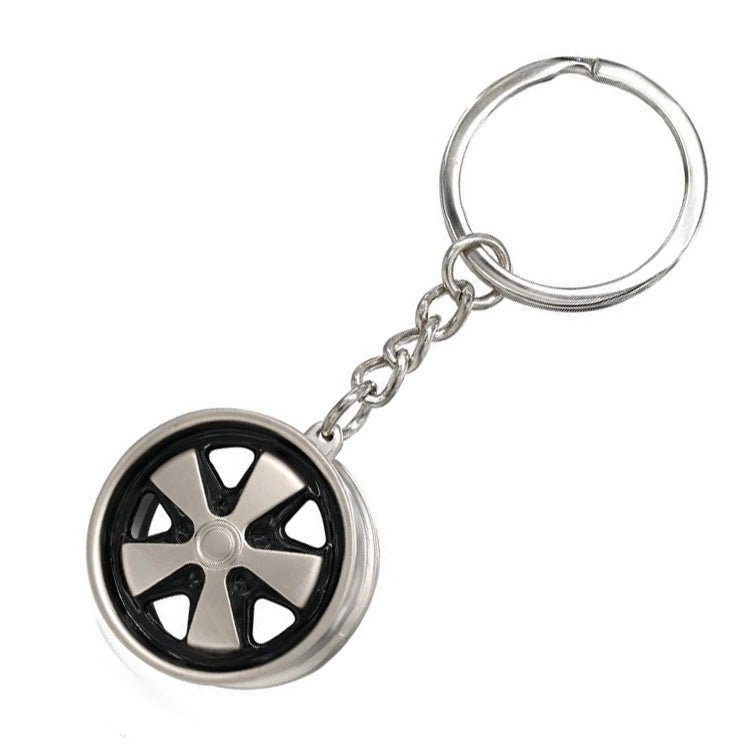 Empi 2090 Porsche 911 Brushed Satin Spokes Fuchs Wheel Key Chain - Moore Parts