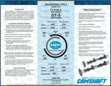 EMPI 77 - 3102 GT - 5 Hi Performance Vw Bug Camshaft Kit. Lift .458" Duration 270° - Moore Parts