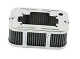 Empi 9025 Chrome Rectangular Air Cleaner Assembly - Weber 4 - 1/2" X 6 - 3/4" X 2 - 1/2" - Moore Parts