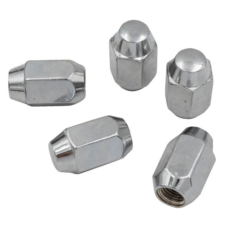 Empi 9512 Chrome Lug Nuts, 7/16 - 20, Acorn 60 Degree Style, Set of 5 - Moore Parts