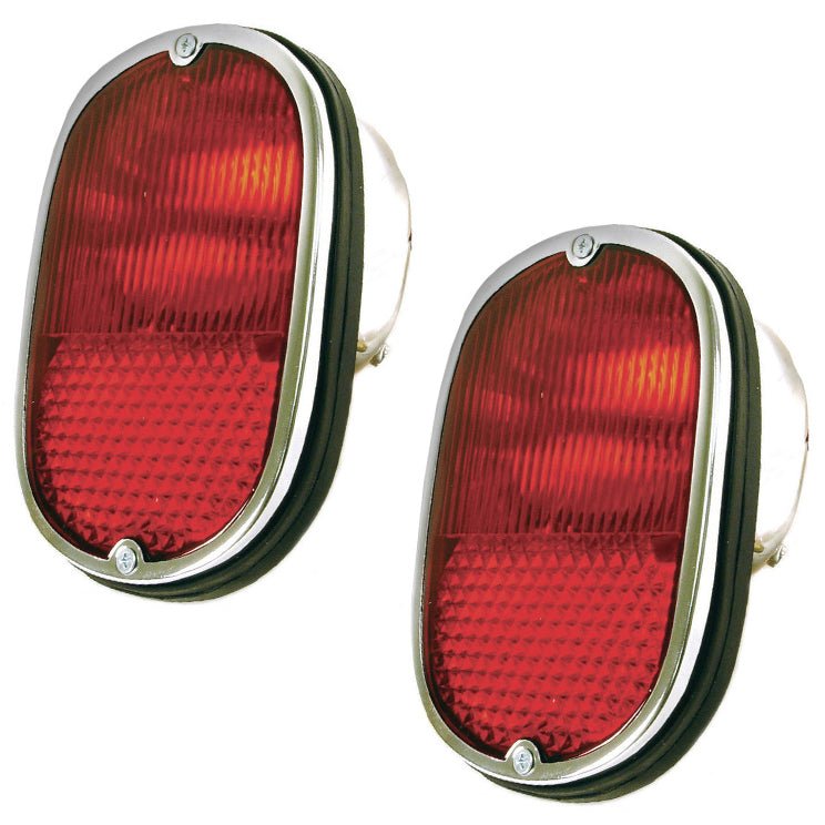 Empi 98 - 9514 Tail Light Assembly 1962 - 71 Vw Bus, Red Lens, Pair - Moore Parts