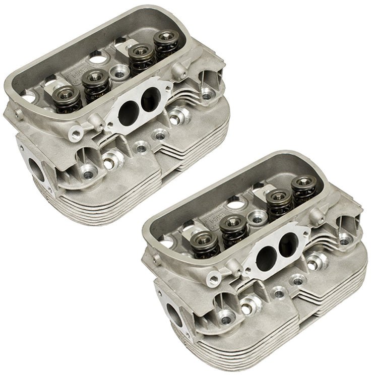 PAIR Empi 98 - 1356 - B Stock Vw Bug Dual Port Cylinder Head 35.5 X 32 Valves 85.5 - Moore Parts