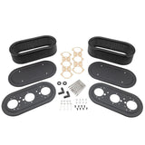 PMO Induction Air Filter Kit - Flat Top Style, Dual Carburetors. Pair - Moore Parts