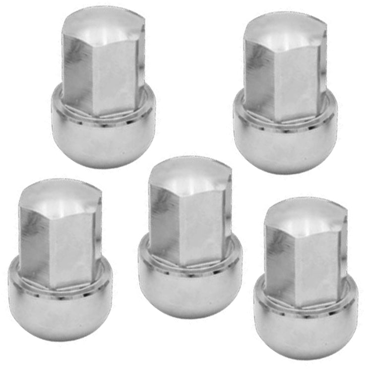 Porsche Alloy Lug Nut 14mm X 1.5 Thread Pitch, Tall Depth Chrome Finish, 5 Pack - Moore Parts