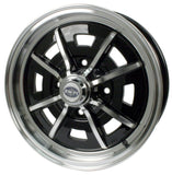 Set Of 4 15" X 5" & 15" X 8" Vw Bug 4 Lug Black Empi Sprint Star Wheels/Lug Nuts - Moore Parts