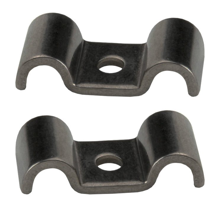 Stainless Steel Double Hard - Line Clamp For 3/16" X 3/8" Diameter Tubes. Pair - Moore Parts