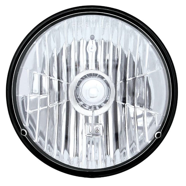 ULTRALIT 7" Halogen Crystal Headlight With Glass Lens 65/55W - Moore Parts