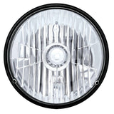 ULTRALIT 7" Halogen Crystal Headlight With Glass Lens 65/55W - Moore Parts