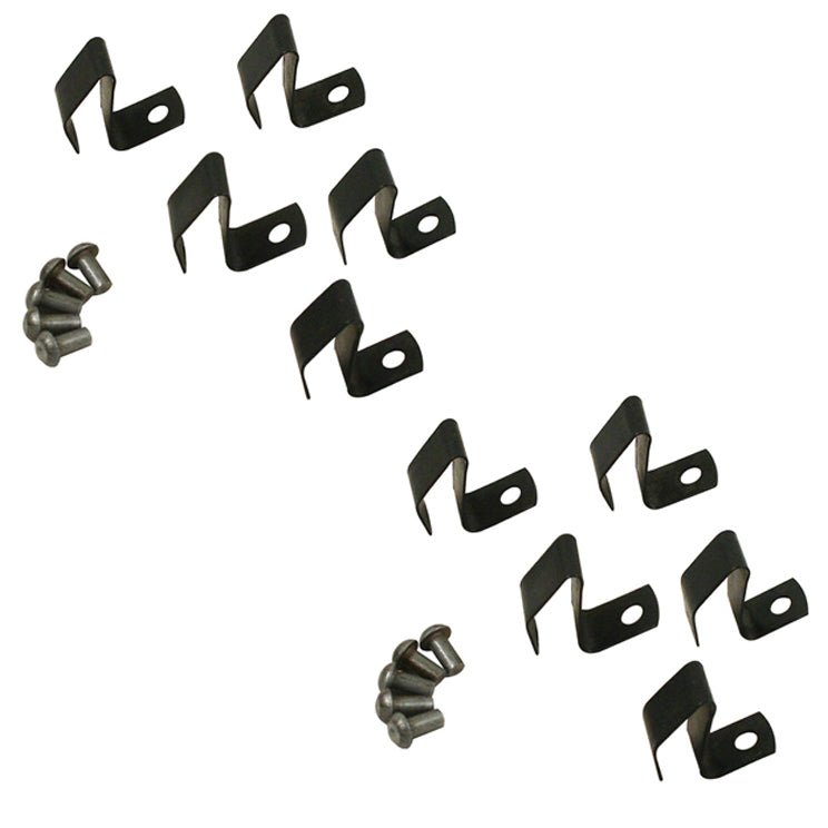 Volkswagen Hub Cap Clips W/Rivets, Fits Vw Bug & Ghia 50 - 65, Bus 50 - 67, Pack 10 - Moore Parts