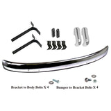 Vw Bug 1955 - 67 Front Cal Bumper Blade Kit W/Brackets, Hardware, Euro - Moore Parts