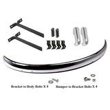 Vw Bug 1955 - 67 Rear Cal Bumper Blade Kit W/Brackets, Hardware, Euro - Moore Parts