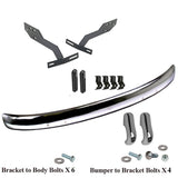 Vw Bug 1968 - 73 Front Early Blade Bumper Kit W/Conversion Brackets, Euro - Moore Parts