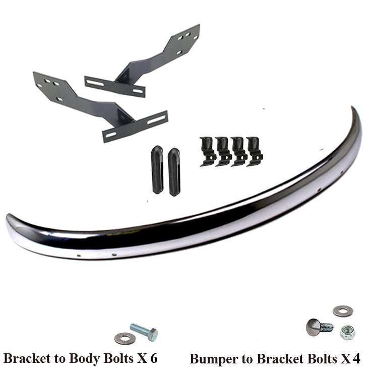 Vw Bug 1968 - 73 Rear Early Blade Bumper Kit W/Conversion Brackets, Cal - Moore Parts