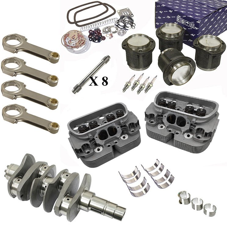Vw Bug 2276cc Air - cooled Engine Kit 82mm Crank GTV - 2 Stage 3 Heads / Pistons - Moore Parts