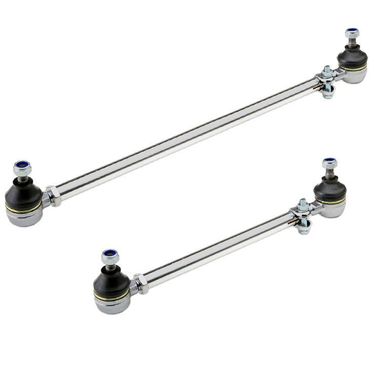 Vw Bug Chrome Tie Rod Assemblies 1968 - 77 W/O Steering Damper Hole - Moore Parts