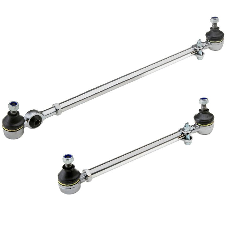 Vw Bug Chrome Tie Rod Assemblies 1968 - 77 W/Steering Damper Hole - Moore Parts