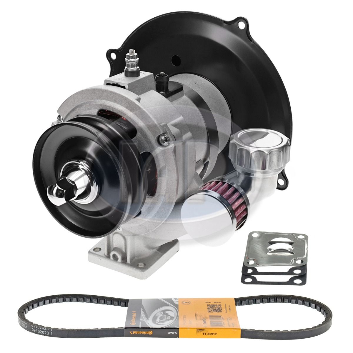 Vw Bug Deluxe Alternator Kit 12 Volt 60 Amp For Air - Cooled Vw's. Kühltek Motorwerks - Moore Parts
