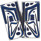 Vw Bug EMPI GTV C - Stripe Decal Set - Blue Stripe / Black Outline - Moore Parts