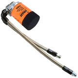 Vw Bug Full Flow Oil Filter Kit All Black AN Fittings - Stainless Hose - Fram PH8A - Moore Parts