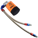 Vw Bug Full Flow Oil Filter Kit Blue/Red AN Fittings - Stainless Hose - Fram PH8A - Moore Parts