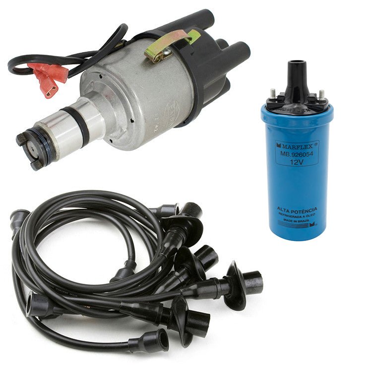 Vw Bug Ignition Kit W/Empi 9441 Electronic 009 Dist, Marflex Coil, Black Wires - Moore Parts