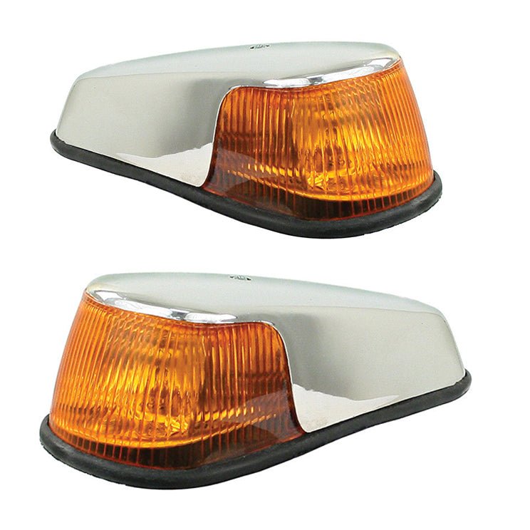 Vw Bug Left & Right Amber Front Turn Signal Light Assemblies 1970 - 79, Pair - Moore Parts