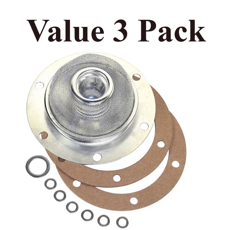 Vw Bug Oil Strainer Screen Kit 1600cc 1970 - 79 Dual Relief Case, 3 Pack - Moore Parts