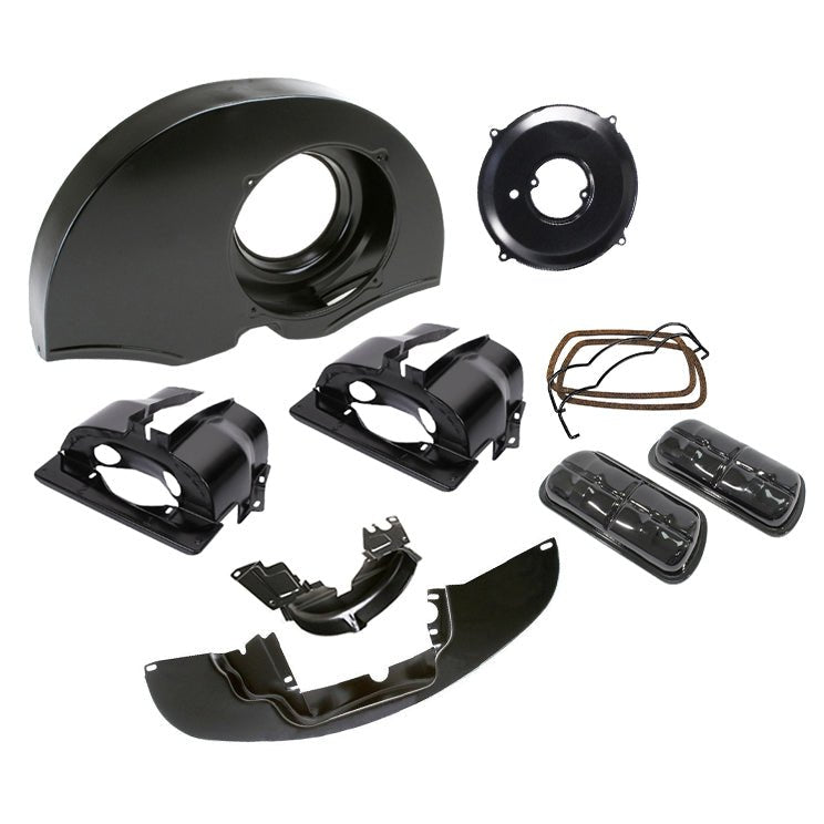 Vw Bug Super Deluxe Plus Black Dress Up Kit For Air - Cooled Doghouse Engines - Moore Parts
