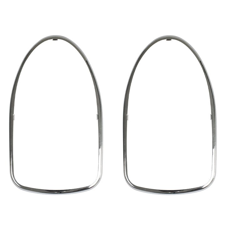 Vw Bug Tail Light Lens Chrome Trim Ring 1968 - 70, Left & Right, Pair - Moore Parts