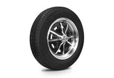 VW Bug Wheel & Tire Package, Yokohama Tires & EMPI 4 Lug Sprintstar Black/Polished Wheels Set Of 4 - Moore Parts
