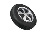 VW Bug Wheel & Tire Package, Yokohama Tires & EMPI 5 Lug Staggered, W/ Alloy Black/Polished Wheels Set Of 4 - Moore Parts