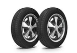 VW Bug Wheel & Tire Package, Yokohama Tires & EMPI 5 Lug W/ Alloy Black/Polished Wheels Set Of 4 - Moore Parts