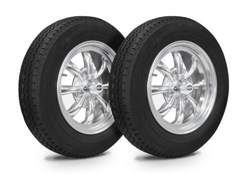 VW Bug Wheel & Tire Package, Yokohama Tires & EMPI 8 Spoke Fully Polished Wheels Set Of 4 - Moore Parts