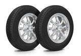 VW Bug Wheel & Tire Package, Yokohama Tires & EMPI 8 Spoke Fully Polished Wheels Set Of 4 - Moore Parts