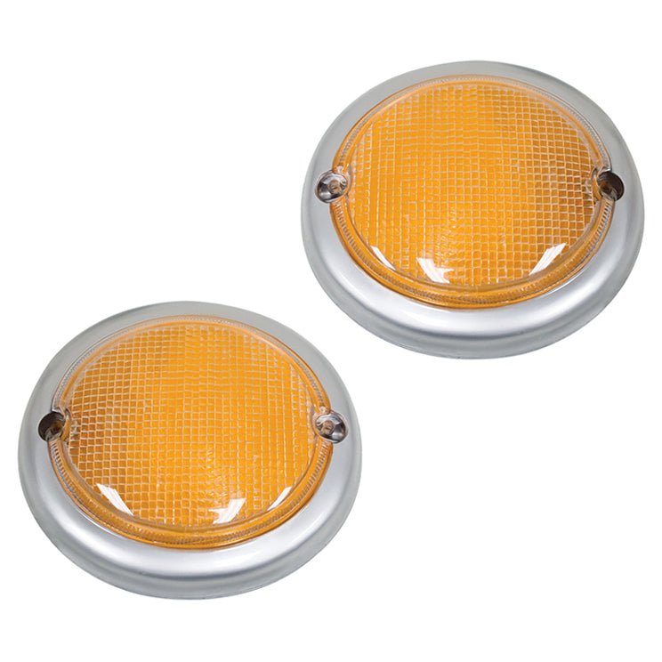 Vw Bus Left & Right Amber Front Turn Signal Lens 1963 - 1967, Pair - Moore Parts