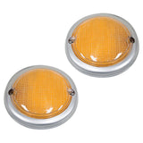 Vw Bus Left & Right Amber Front Turn Signal Lens 1963 - 1967, Pair - Moore Parts