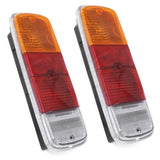 Vw Bus Left & Right Tail Light Assemblies 1972 - 79, Amber / Red Euro Lens, Pair - Moore Parts