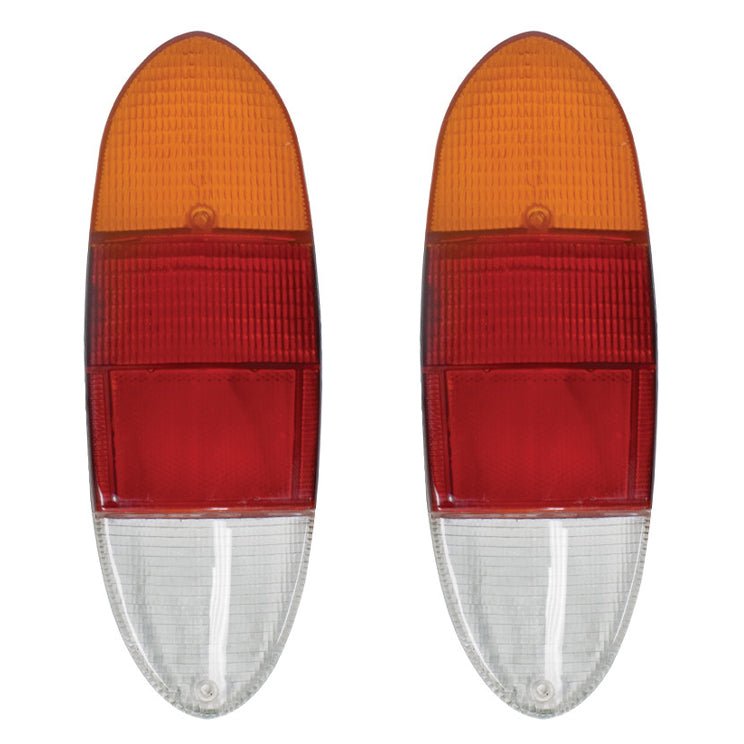 VW Squareback Tail Light Lens 1970 - 73, Ghia 1972 - 74, Pair - Moore Parts