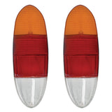 VW Squareback Tail Light Lens 1970 - 73, Ghia 1972 - 74, Pair - Moore Parts
